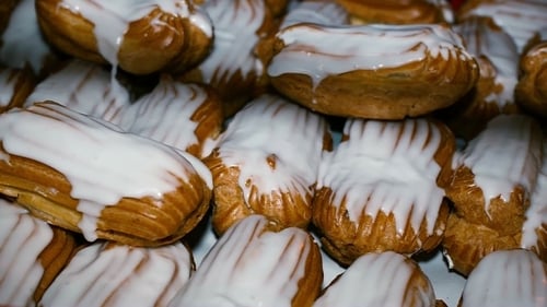 Ready-made Cakes in a Candy Store