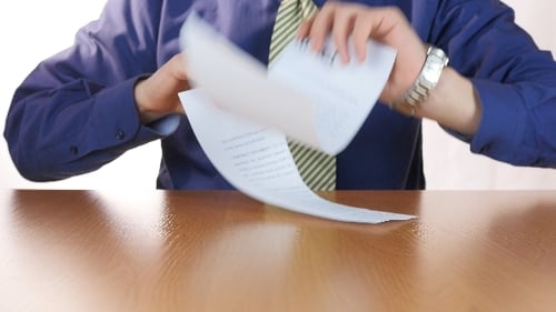 Businessman Destroy Contract