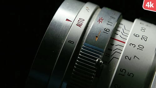 Macro Shot of Camera Lens Detail