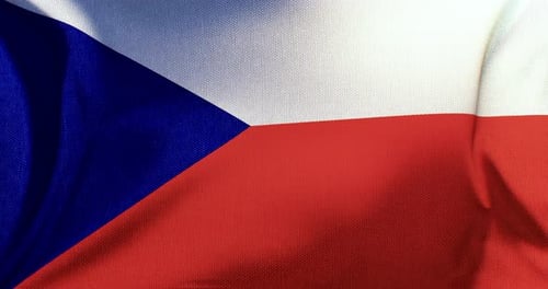 Realistic Waving Czech Republic Flag Animation