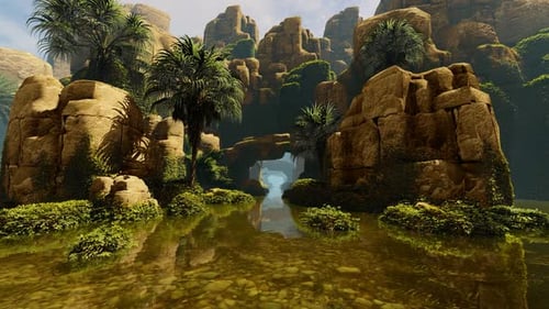 Island And Cave