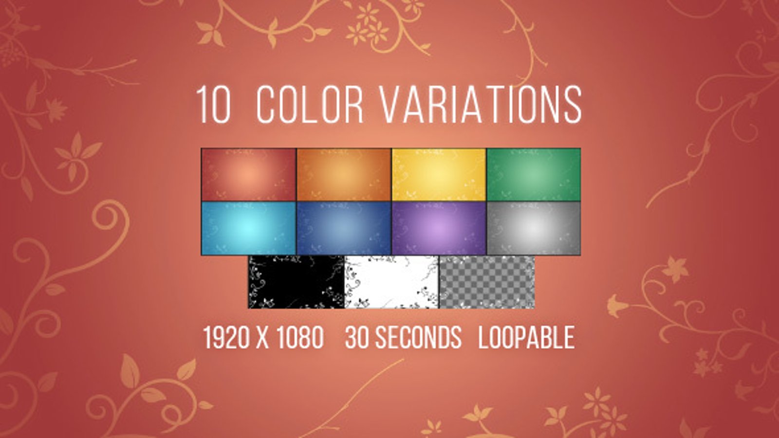 Animated Floral Vines Border Background Pack, Backgrounds Motion ...