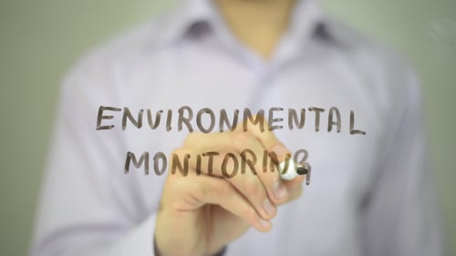 Writing Environmental Monitoring On Transparent Surface