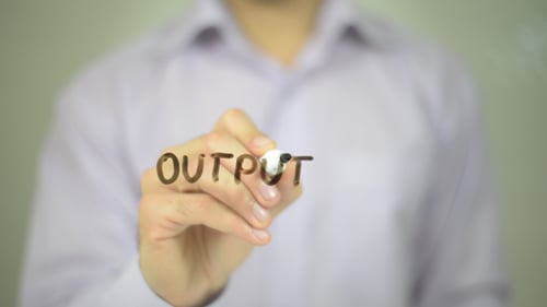 Writing Output on Clear Glass Surface Close Up