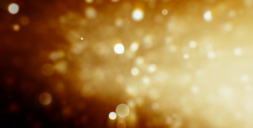 Warm Golden Particle Bokeh Lights Motion Background