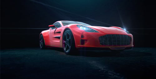 3D Cinematic Sports Car Logo Reveal Intro