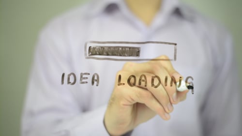 Idea Loading Bar Drawn on Clear Surface