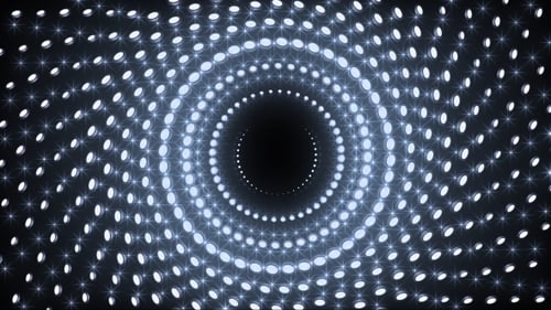 Glowing Geometric Light Tunnel Background Loop