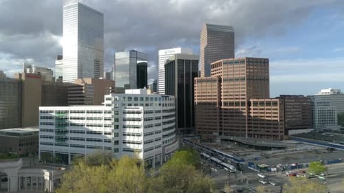 Aerial shot of Downtown Denver