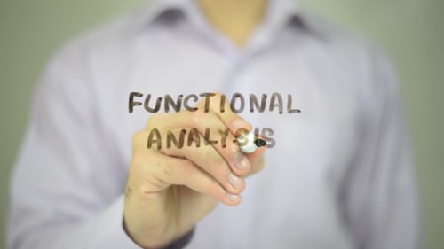 Hand Writes Functional Analysis with Black Marker