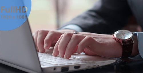 Man Working at a Laptop