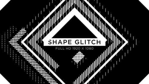 Dynamic Geometric Shape Glitch Transition