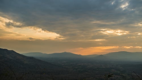 Mountain Clouds In Evening