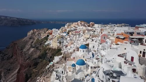Vista aérea de la ciudad de Oia, Santorini