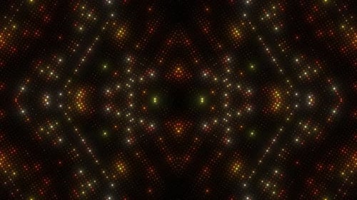 Abstract Golden Particle Grid Shimmering Loop Background