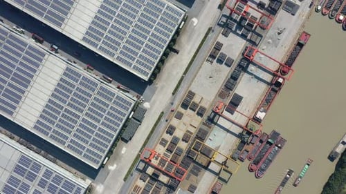 Container Freight Terminal with solar power station