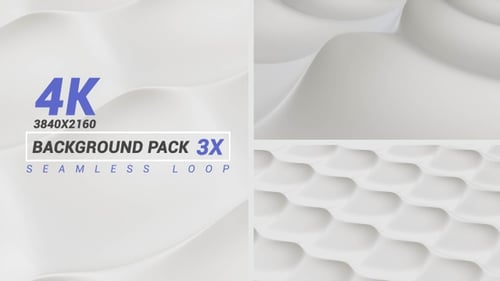 Abstract White Wavy Flowing Background Pack Loop