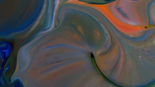 Colorful Color Paint Ink Spreads Psychedelic Blast Movement 16