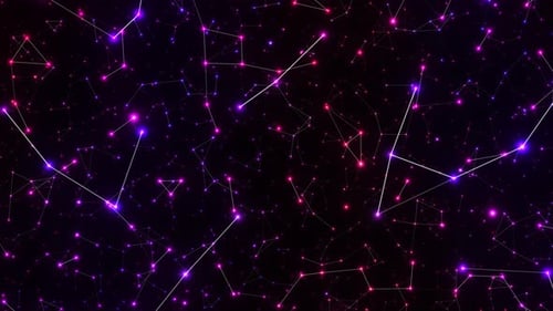 Futuristic Glowing Data Network Connections Loop