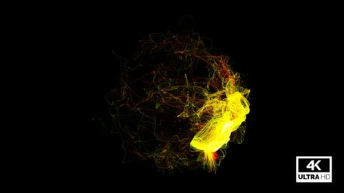 Abstract Flowing Particle Trails and Dynamic Energy Movement