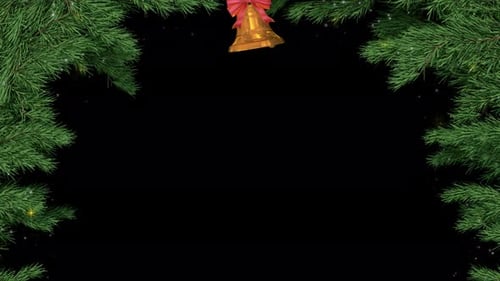 Weihnachtsrahmen mit goldener Glocke