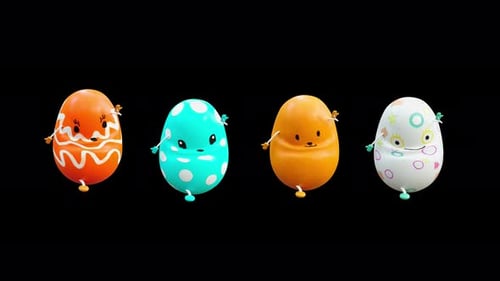 17 Easter Day Eggs Dancing 4K