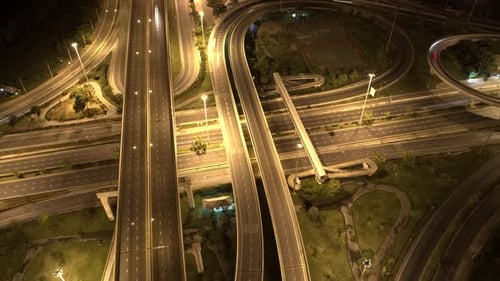 4K : autoroute hyperlapse de métrage pour le concept de transport.