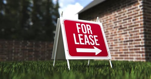 Animated For Lease Sign on Green Grass