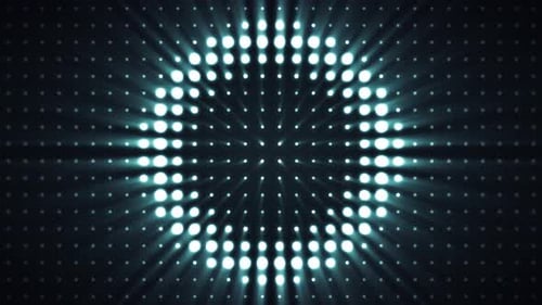 Geometric LED Light Grid Pattern Looping Background