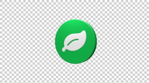 Plant Leaf Icon Rotating