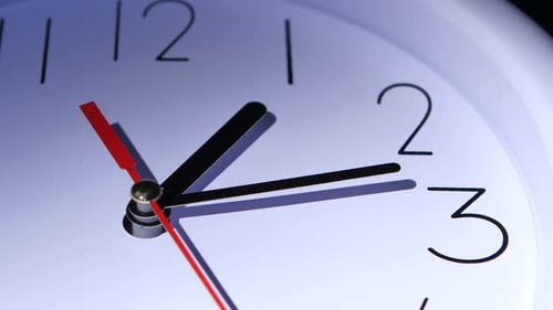 Vector White Office Clock on White Background