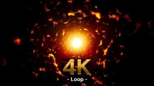 Abstrakter Burning Energy Loop 4K