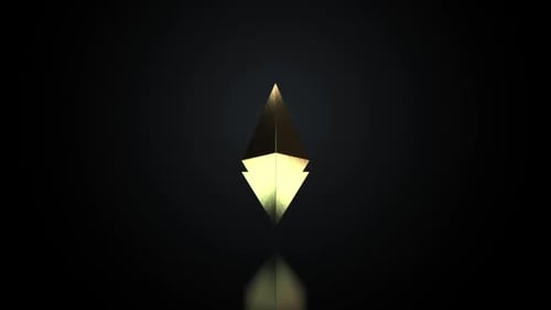 Abstract 3D Geometric Diamond Shape Rotation Loop