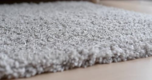 Grey carpet on the floor