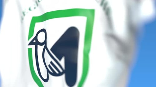 Dynamic 3D Waving Flag Corporate Logo Reveal