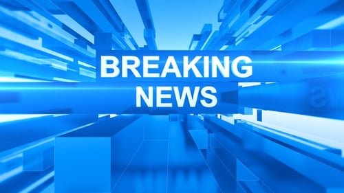 Geometric Tunnel Breaking News Text Reveal