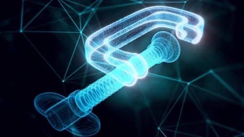 Small Clamp Hologram Close Up 4k