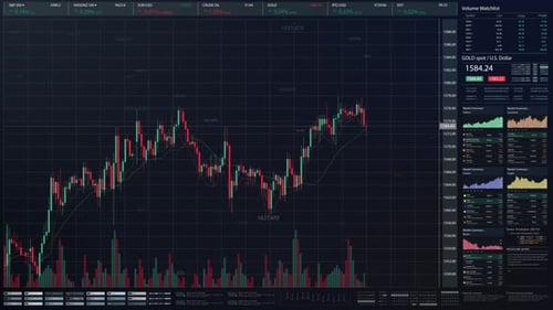 Stock Market Trading Screen Mockup 01