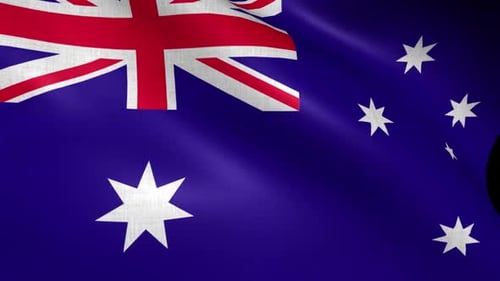Australian Flag Waving Animation