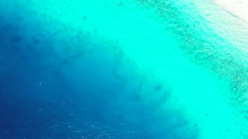 Aerial texture of exotic shore beach journey by shallow lagoon with white sandy background of a dayo