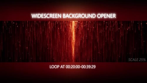 Red Particle Stream Light Beam Background Opener