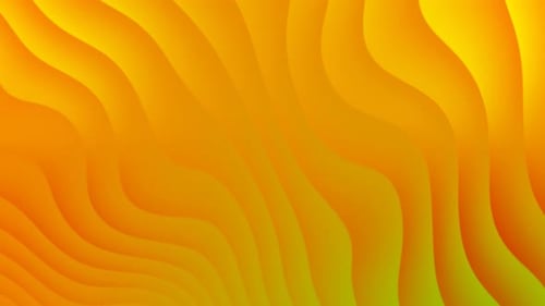 Fluid Abstract Waves Loop with Orange Yellow Gradient Background