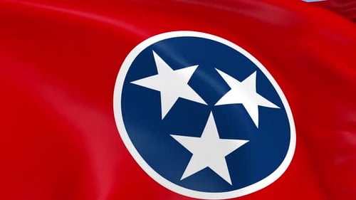 Realistic Waving Tennessee State Flag Animation