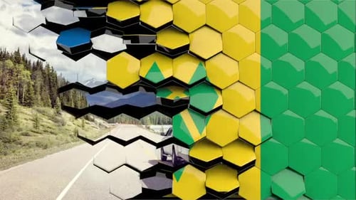 Geometric Hexagon Reveal and Transition