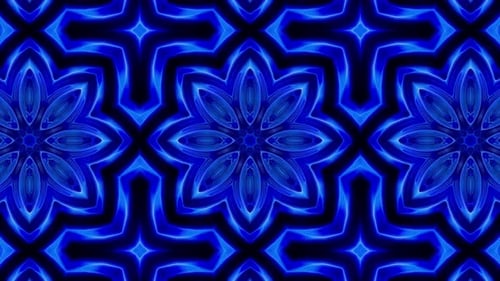 Blue Kaleidoscope Loop 4K 07
