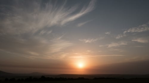 Beautiful Clouds and Golden Sunset Time Lapse