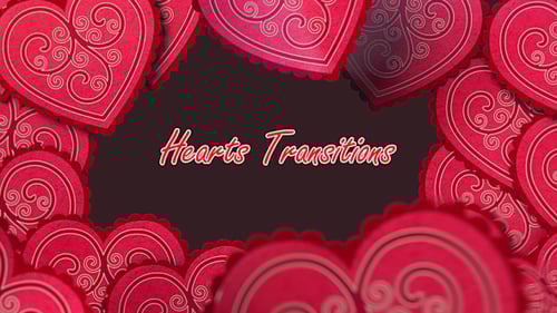 Romantic Animated Heart Transitions Pack