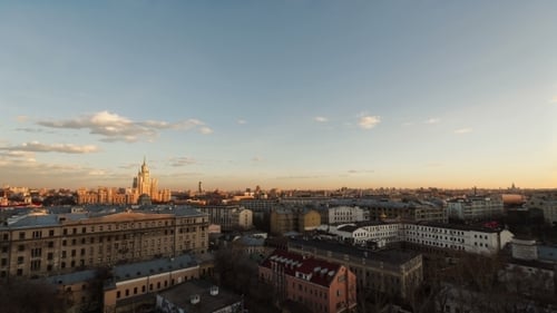 View Of Moscow From The Roof In The Center