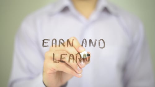 Writing Earn and Learn Concept
