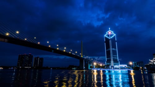 Building Tower Night City